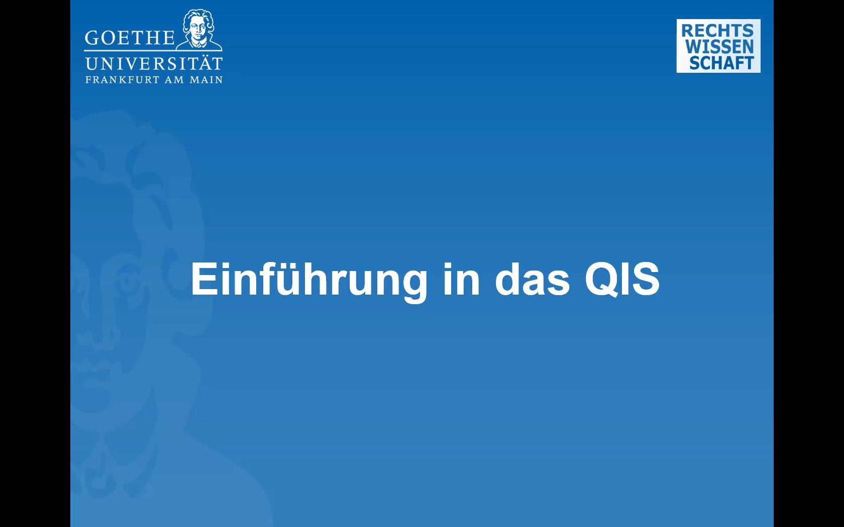 Einführung in das QIS