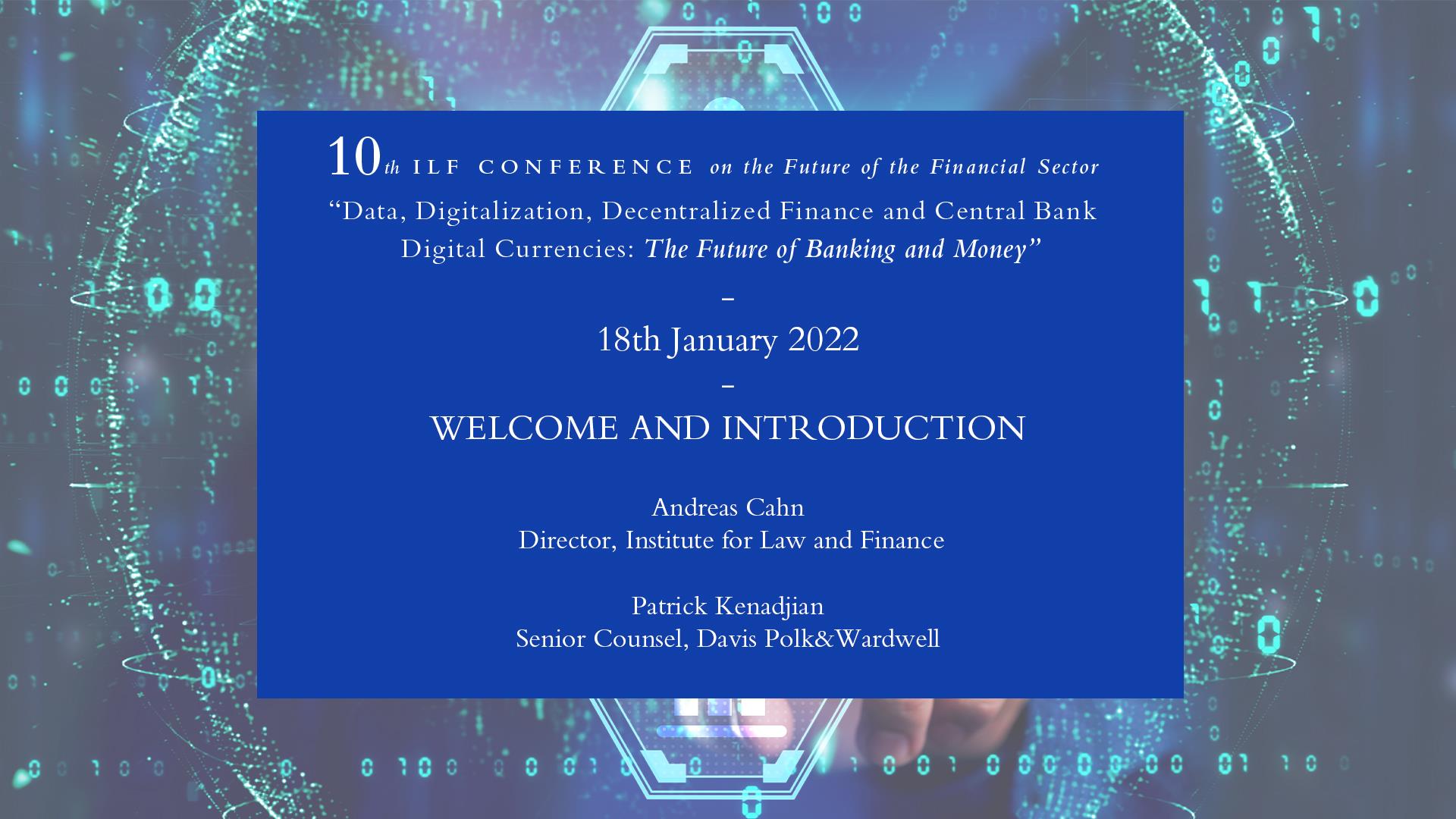 10th ILF Conference on the Future of the Financial Sector "Data